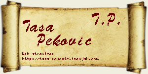 Tasa Peković vizit kartica